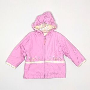 Vintage Carter's Flower Pink Fleece Lined Jacket 24m